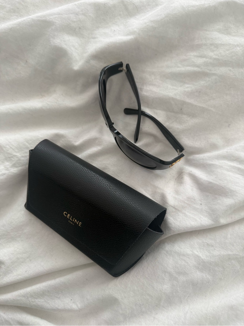 Celine Black Oversized Round Sunglasses with Case - Picture 3 of 7